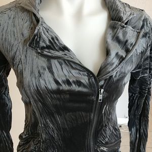 MSRP=$48 NWT Panne Velvet Moto Style Assymetrical Zippered Top/ Jacket